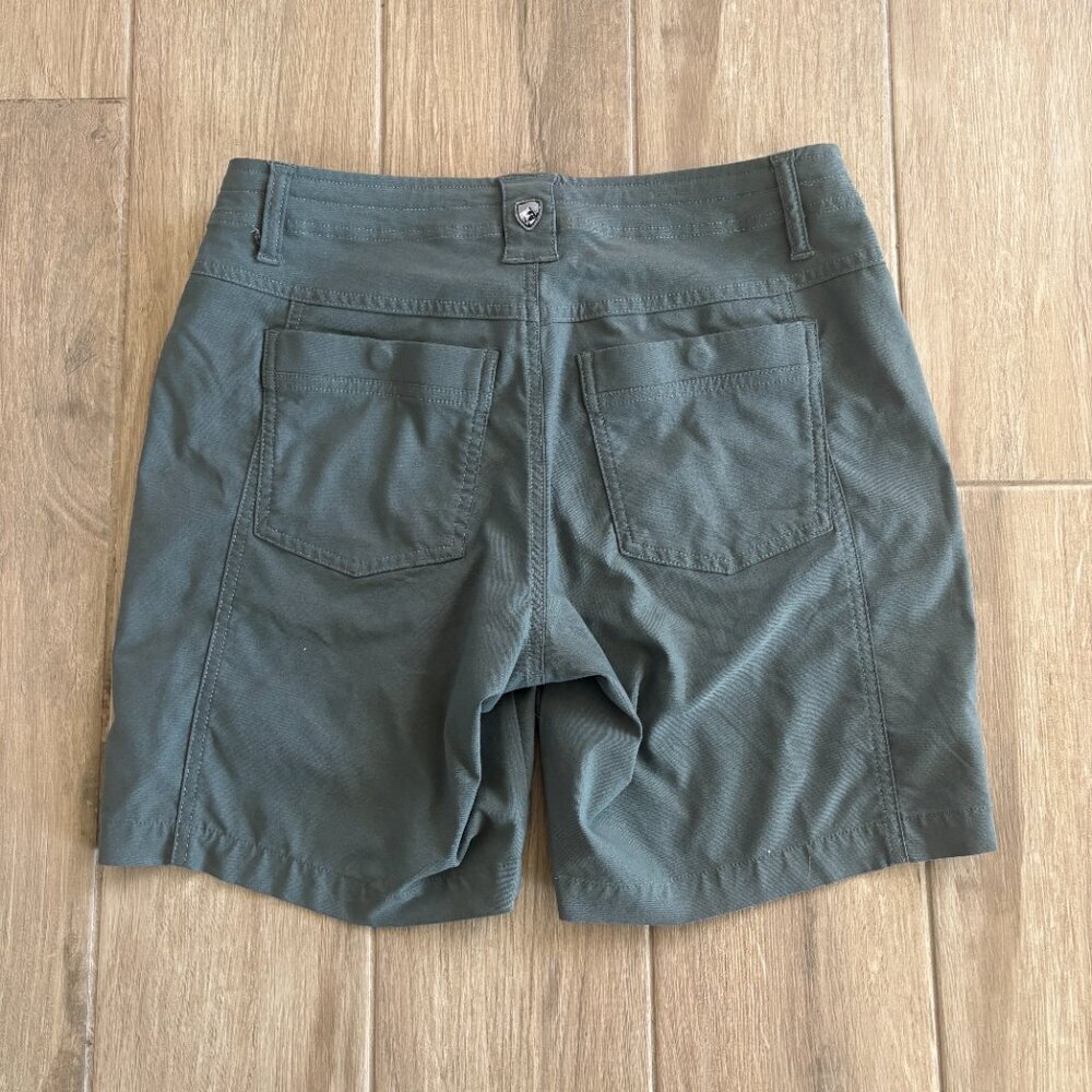 Kuhl Trekr Shorts Women's 4 Olive Green Hiking Outdoor Utility Comfort Summer - Picture 6 of 8